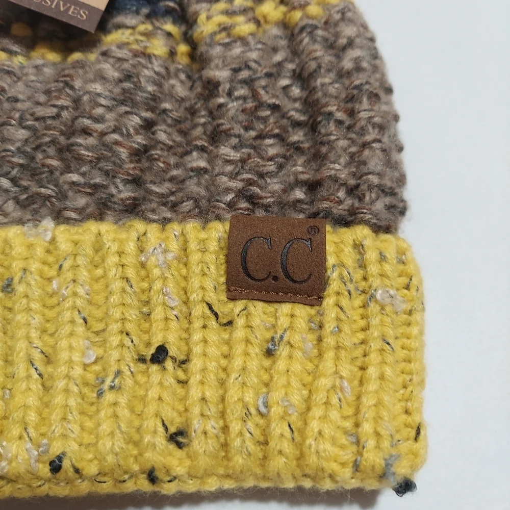 New Winter Thick Knit Beanie Hat Women Mustard Camel Soft Warm Lined Winter Hat